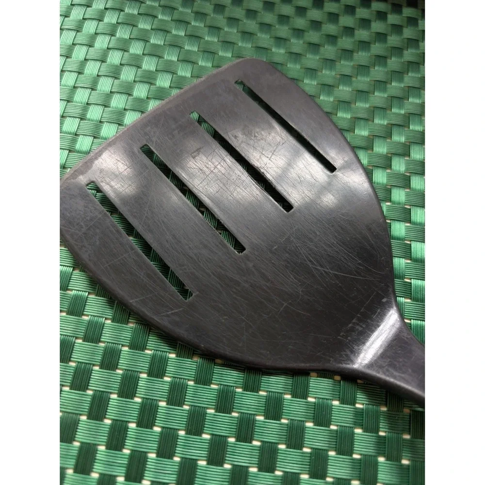 Tailor Made Slotted Spatula 4 Slot Flexible Black Nylon VTG Retro MCM Made USA